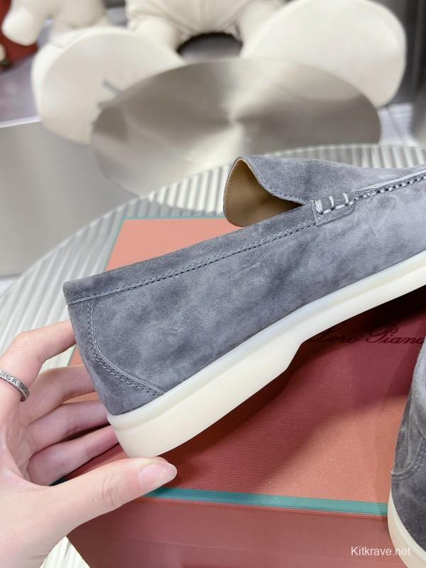 2025 Men LP Gray Suede Loafers LY00260