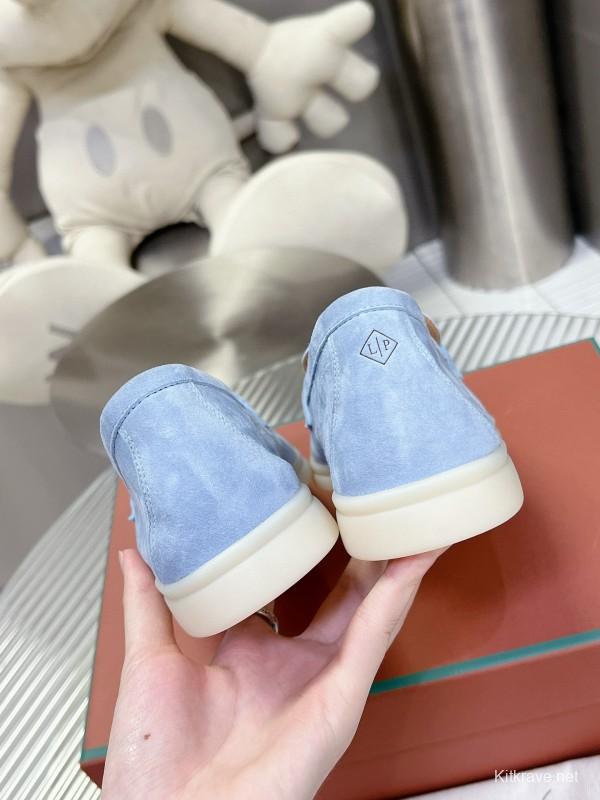 2024 Unisex Le Parmentier light blue suede Loafers MJ00270