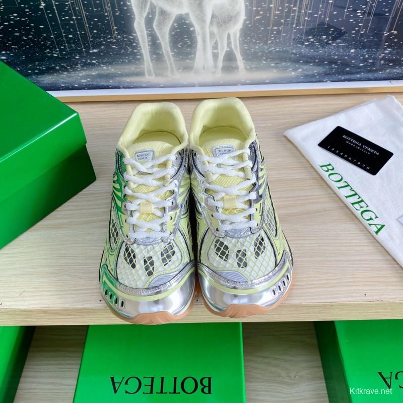 2025 Unisex BV Yellow Silver Mesh Rubber Running Sneakers LY0000