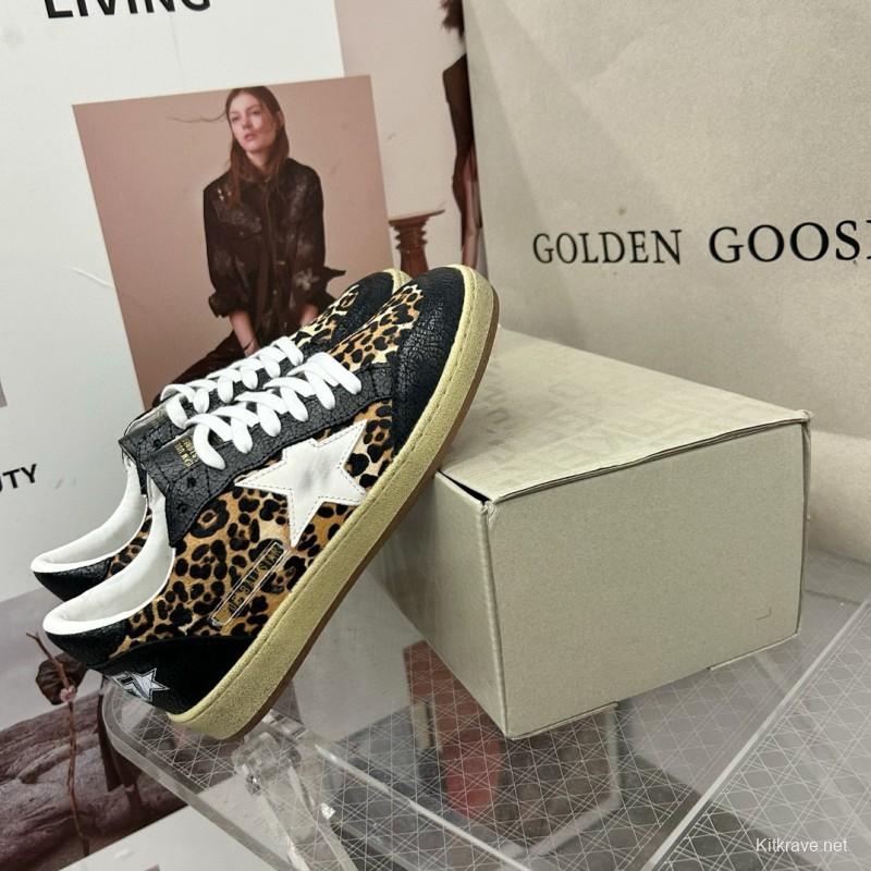 2024 Unisex GGDB Leopard Black White Leather Suede Low Top Sneakers MJ00260