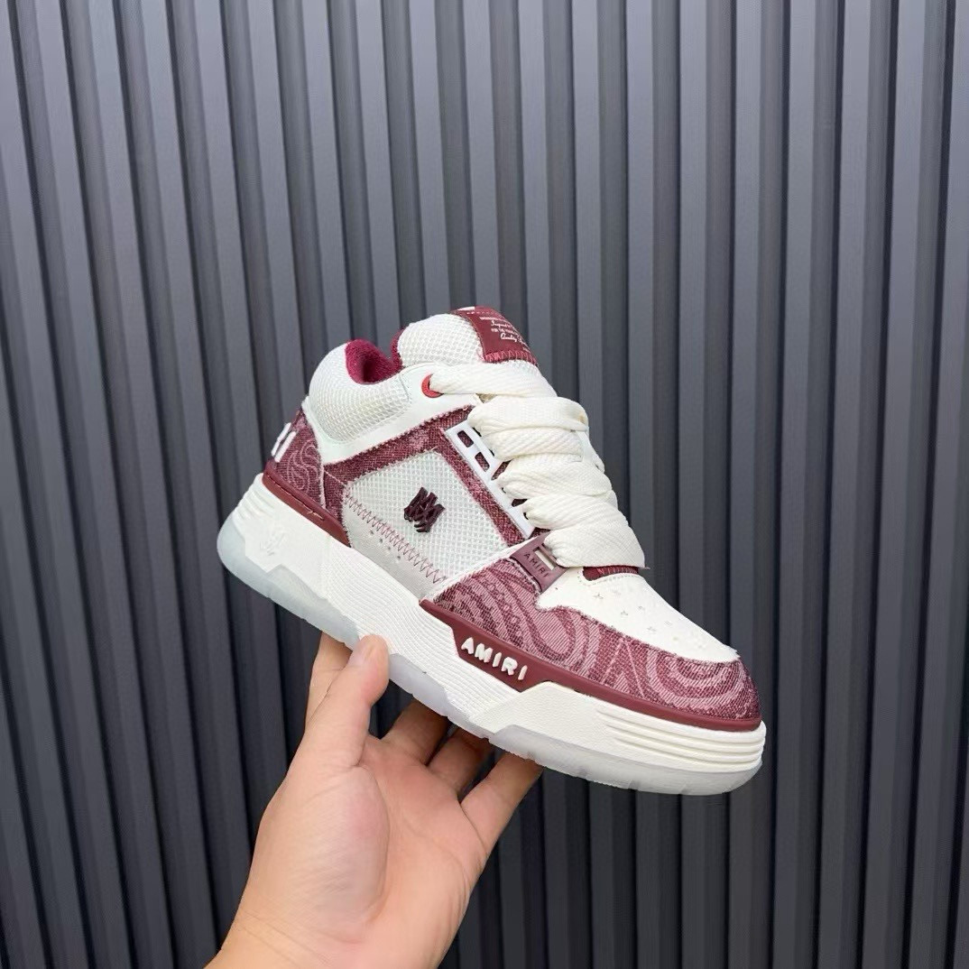 2024 Unisex Amiri White Red Leather Sneaker MJ00360