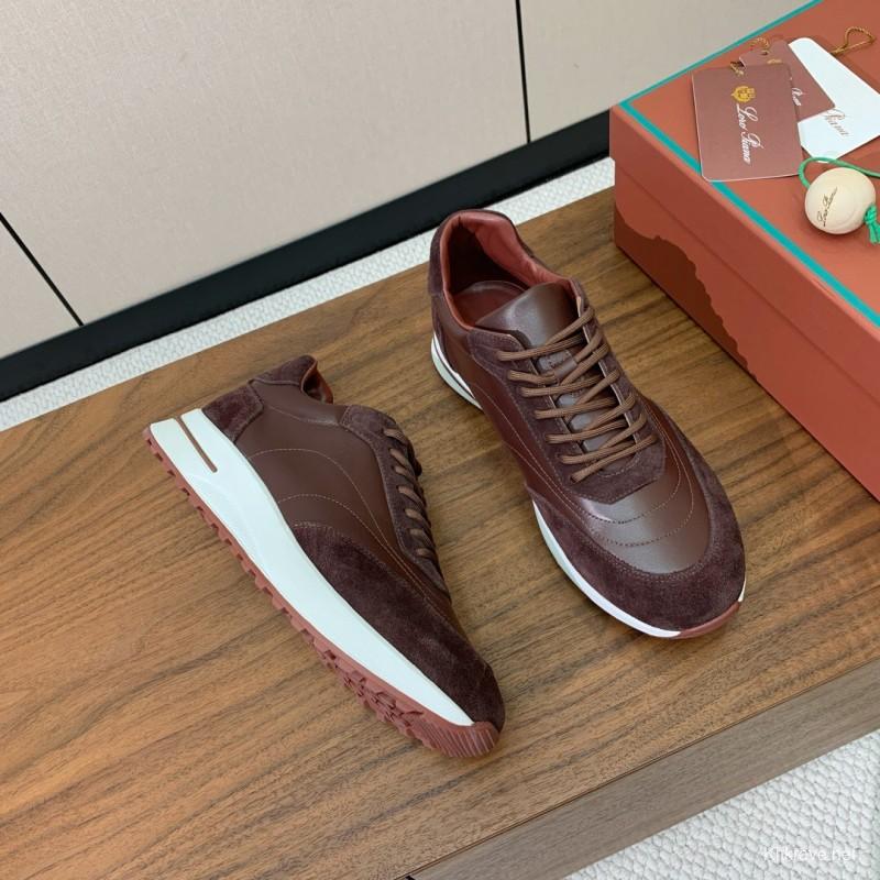2025 Unisex Le Parmentier Brown Suede Leather Casual Sneakers