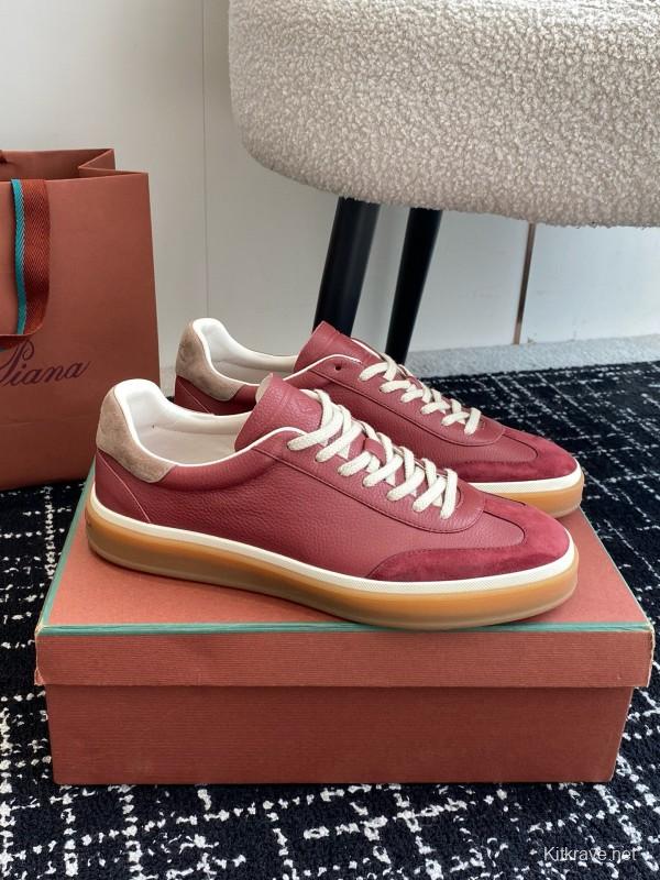 2024 Unisex LP Red Pink Leather Sneakers MJ00320