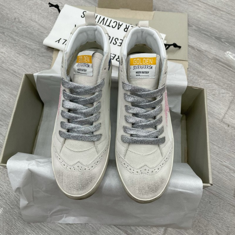2024 Unisex GGDB White Pink Blue Leather Suede High Top Sneakers MJ00300