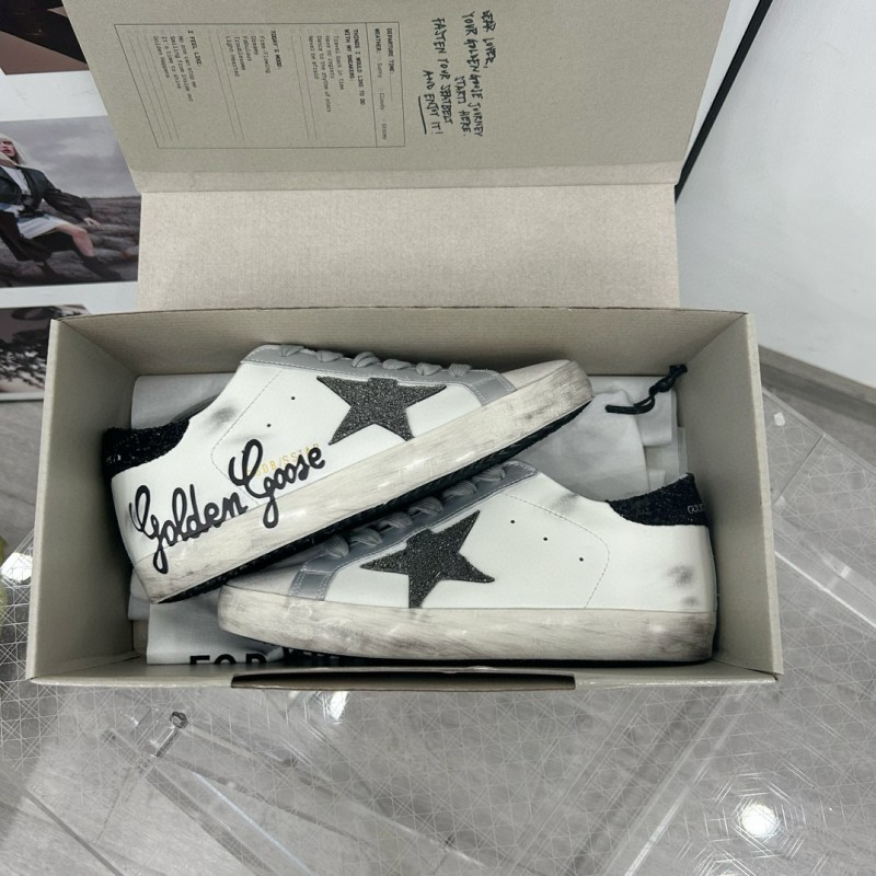 2025 Unisex GGDB White Black Leather Sneakers