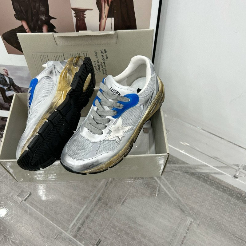 2024 Unisex GGDB Silver Blue White Mesh Sneaker
