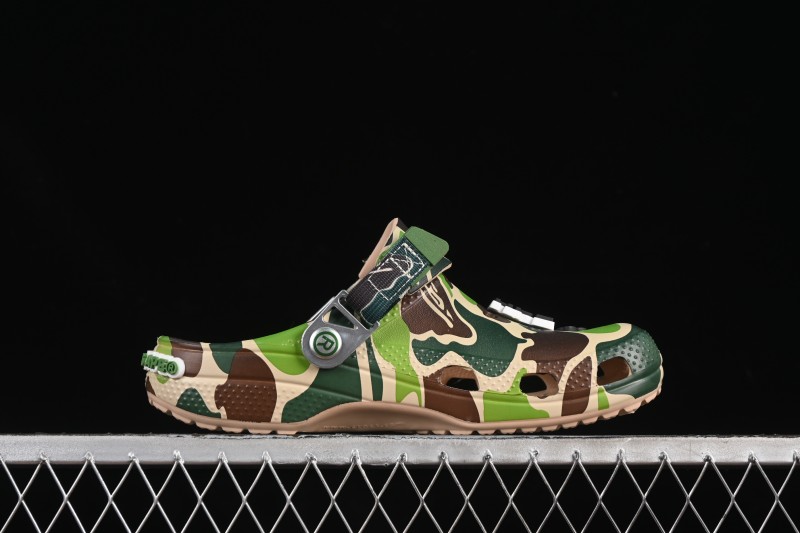 Bape x Crocs Classic Clog Camouflage Print Comfortable Versatile Clog - B.D4