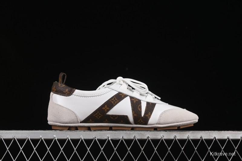 Louis Vuitton Sneakerina Round-Toe Lace-Up Ballet Style Flat Training Shoes - N.F6