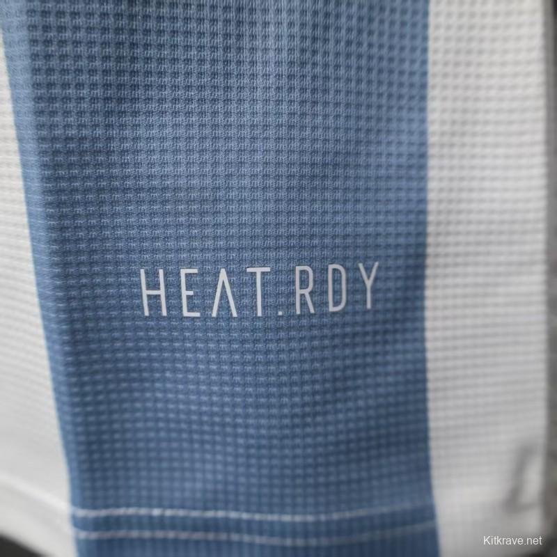 Player Version 2025 Argentina Blue with Messi Celebration Print Jersey