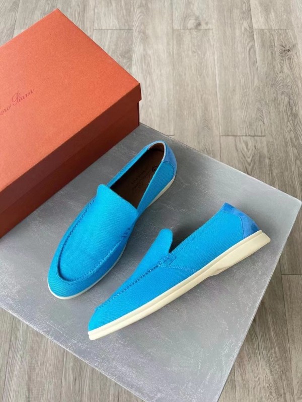 2025 Unisex Le Parmentier Blue Wool Blend Loafers AS00280