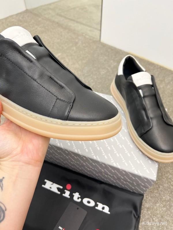 Kiton Men's Four Seasons Classic Casual Slip-On Loafer - AS00320