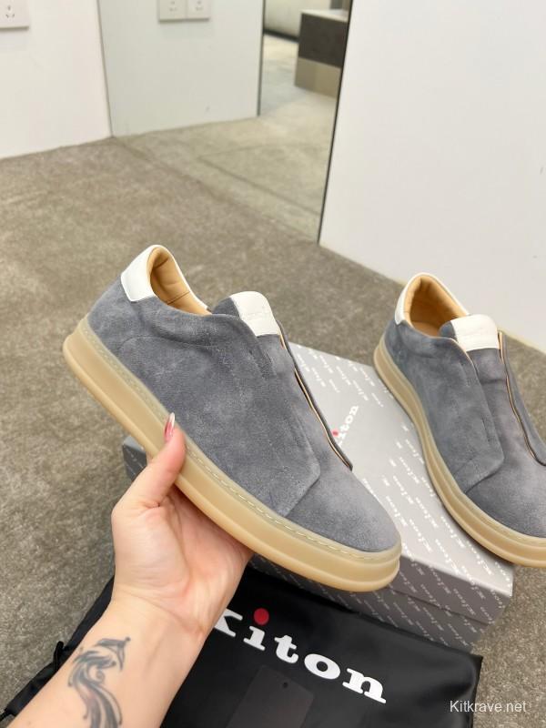 Kiton Men's Four Seasons Classic Casual Slip-On Loafer - AS00320