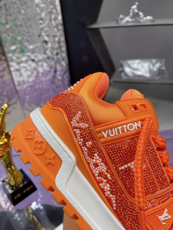 2025 Unisex Louis Vuitton Orange Crystal Plimsolls Bing Bing AS00420