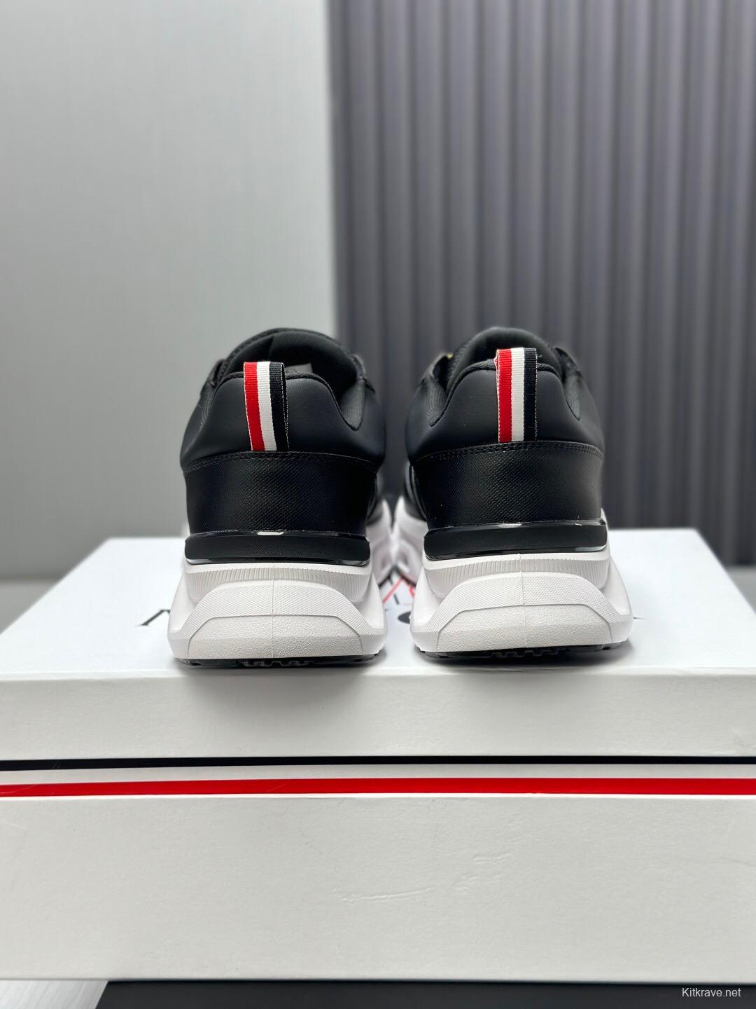 2025 Unisex Moncler Black Cordura Goretex Rubber Trailgrip GTX Trail Running Shoes KFY00390