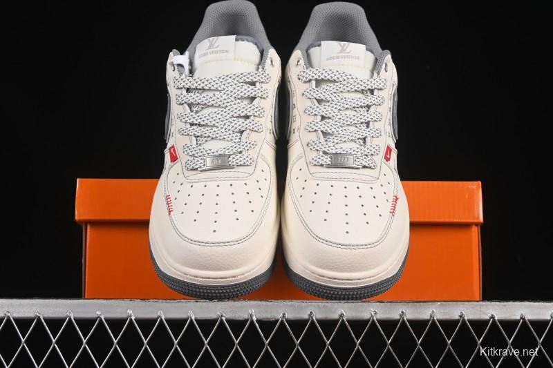 Nike Air Force 1 '07 Low LV Collaboration Light Gray Small Double Hook Casual Sneakers - YX5066-350