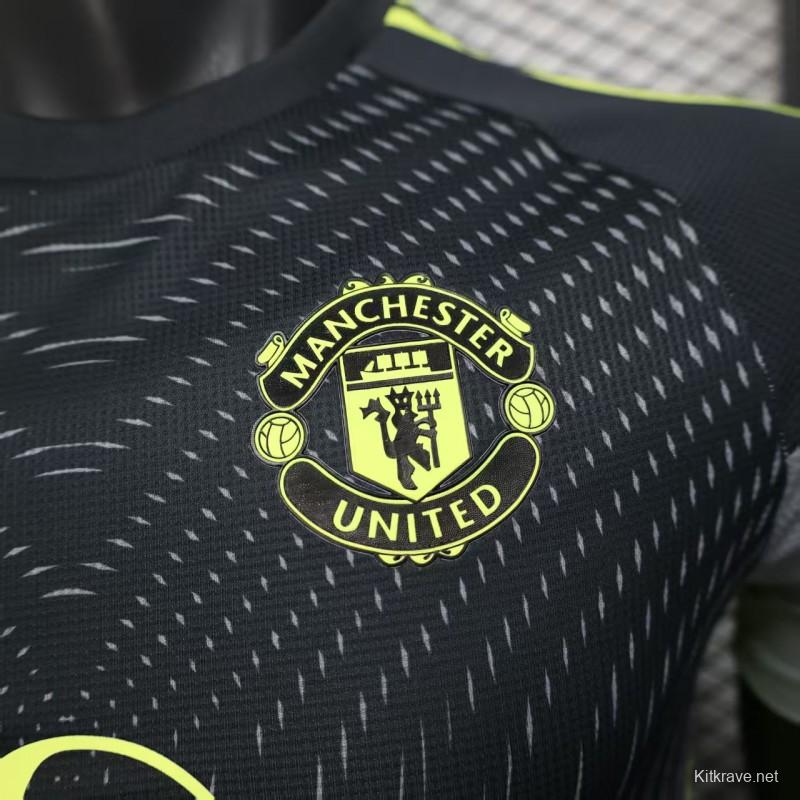 Player Version 25/26 Manchester United Grey with Gradient Wave Pattern Jersey
