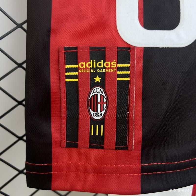 Retro 98/99 Kids AC Milan Home Size 16-28 Jersey