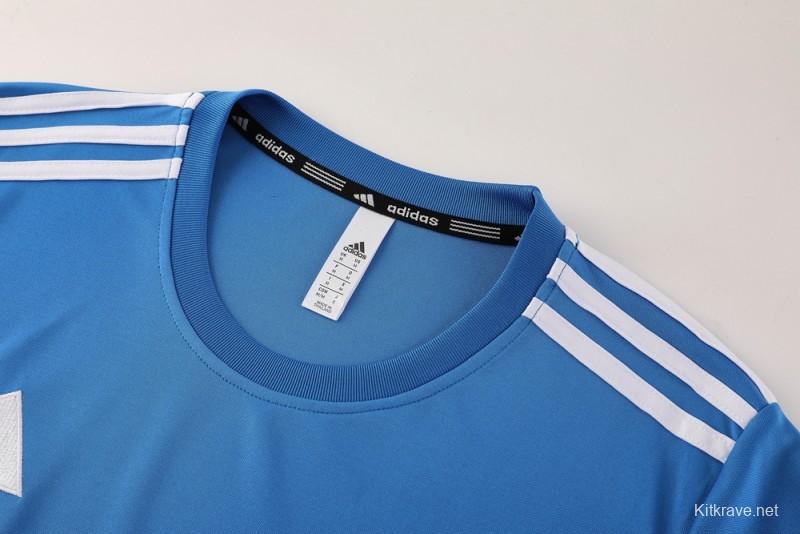 2025 Adidas Blue Short Sleeve Jersey+Shorts