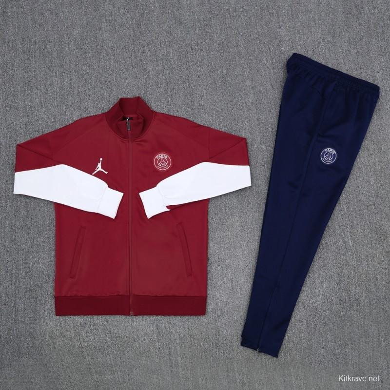 25/26 PSG Red Full Zipper Jacket +Long Pants