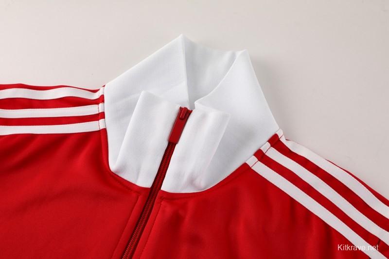 2025 Adidas Original Red Full Hoodie Zipper Jacket +Long Pants
