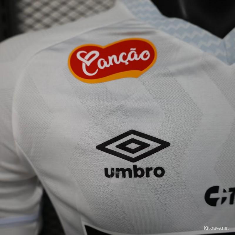Player Version 25/26 Santos Home Jersey With Full Sponsors