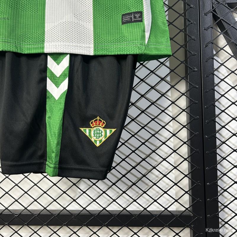 25/26 Kids Real Betis Home Size 16-28 Jersey