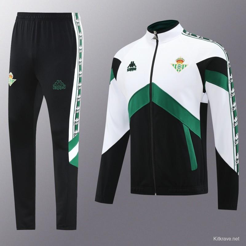 25/26 Real Betis WHITE/Black/Green Full Zipper Jacket + Long Pants