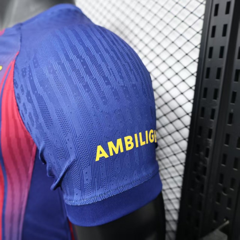 Player Version 25/26 Barcelona Home Jersey Without Sponsor