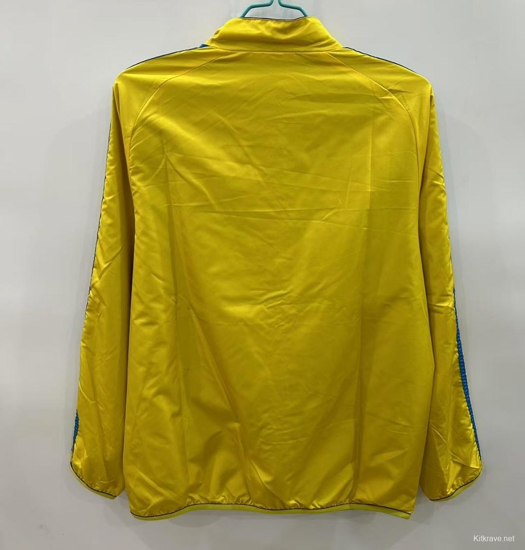 25/26 Real Madrid Yellow/Navy Reversible Windbreaker
