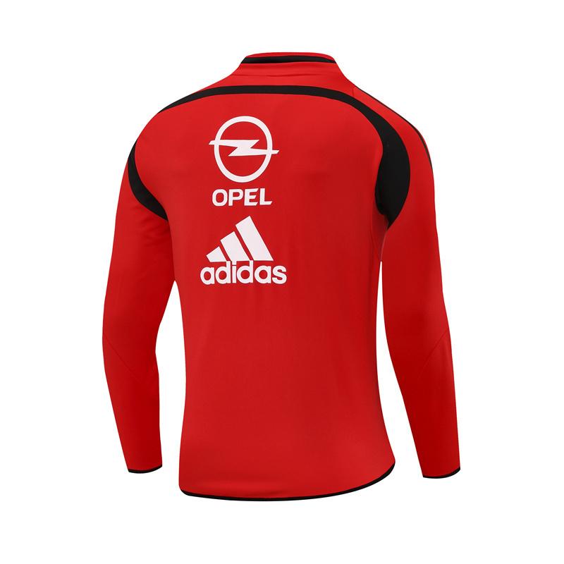 Retro 04/05 AC Milan Red Half Zipper Jacket+Long Pants