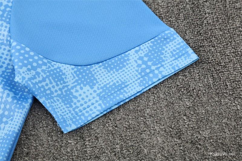 25/26 Manchester City Light Blue Camouflage with XS Short Sleeve+Soccer Shorts