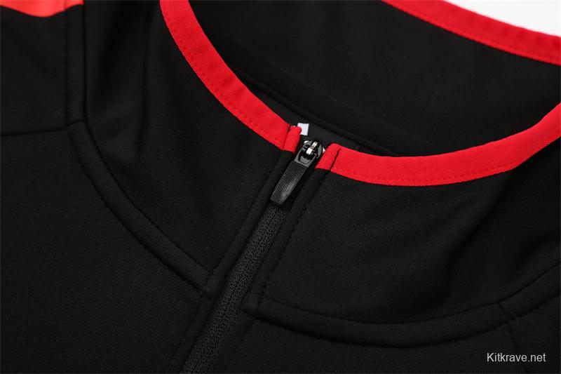 Retro 05/06 AC Milan Black Half Zipper Jacket+Long Pants