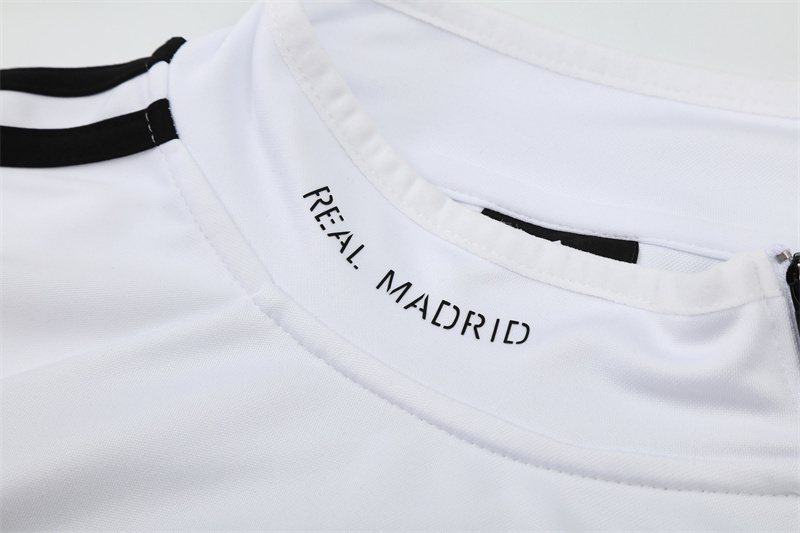 Retro 13/14 Real Madrid White Half Zipper Jacket