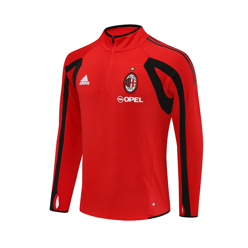 Retro 05/06 AC Milan Red Half Zipper Jacket