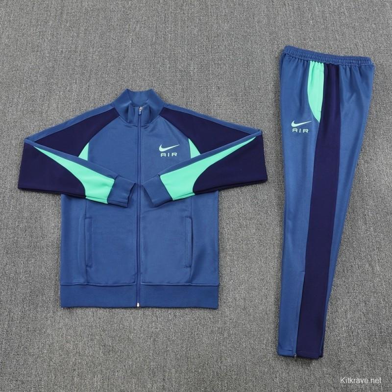 2025 NIKE Blue/Green/Black Full Zipper Jacket + Long Pants