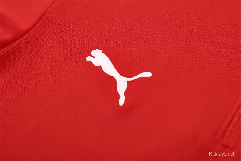 25/26 Portugal Red Half Zipper Jacket+Long Pants