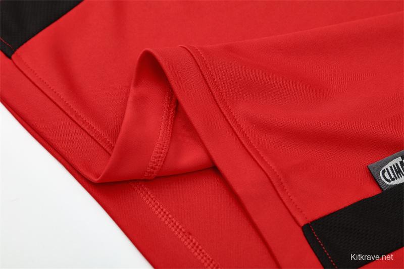 Retro 03/04 AC Milan Red Half Zipper Jacket