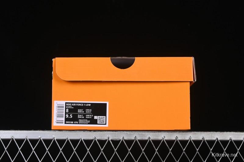 Nike Air Force 1 '07 Low LV Collaboration Grey Brown Floral Canvas Casual Sneakers - DF0188-076