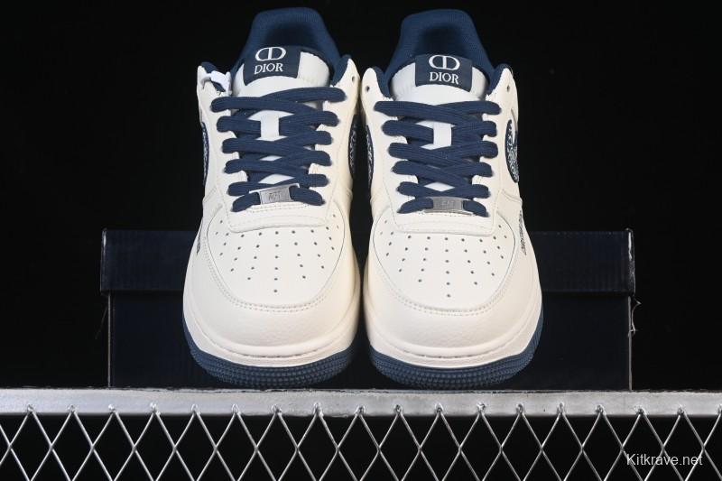 Nike Air Force 1 '07 Low Dior Collaboration Milan Embroidery Low-Top Casual Sneakers - XD2588-608