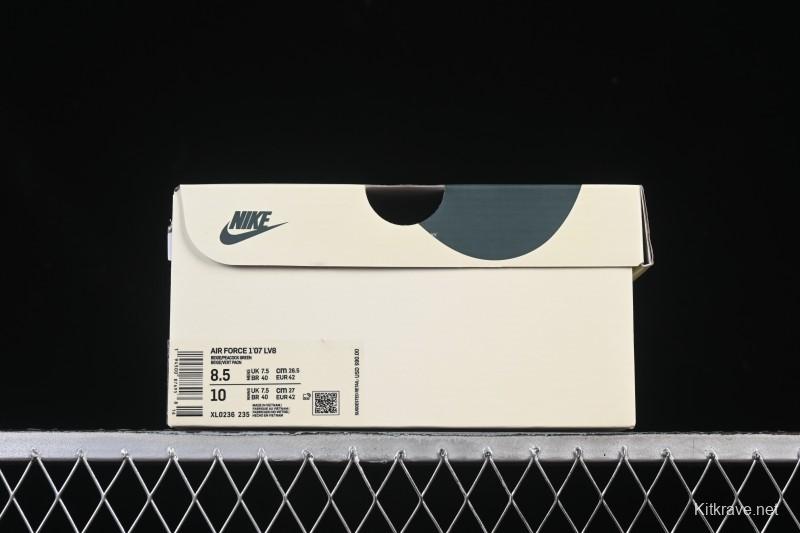 Nike Air Force 1'07 Mid Casual Shoes with Reflective Design and Full-Length Air Cushion - XL0236-235