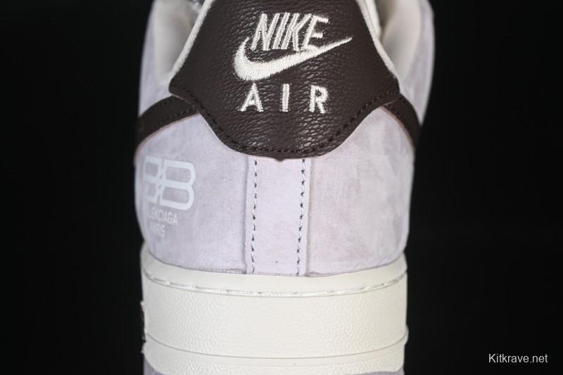 Nike Air Force 1 '07 Low Balenciaga Collaboration White Brown Casual Sneakers - YF9511-806