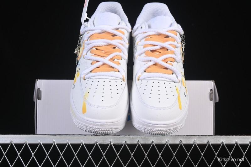 Nike Air Force 1 '07 Low Leo Hand-Painted Doodle Zodiac Series Low-Top Casual Sneakers - 723-822