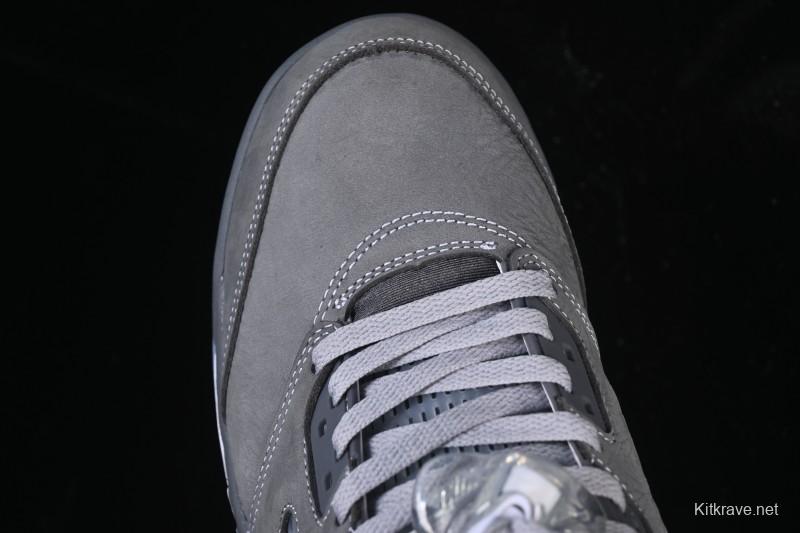 Nike Air Jordan 5 Retro Basketball Shoes with Wolf Grey Design - DD0587-002