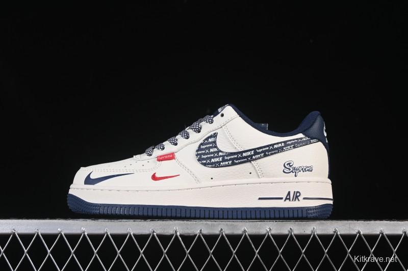 Nike Air Force 1'07 Low Collaboration Beige Camouflage Red Blue Hook Casual Skate Shoes - XD2588-609