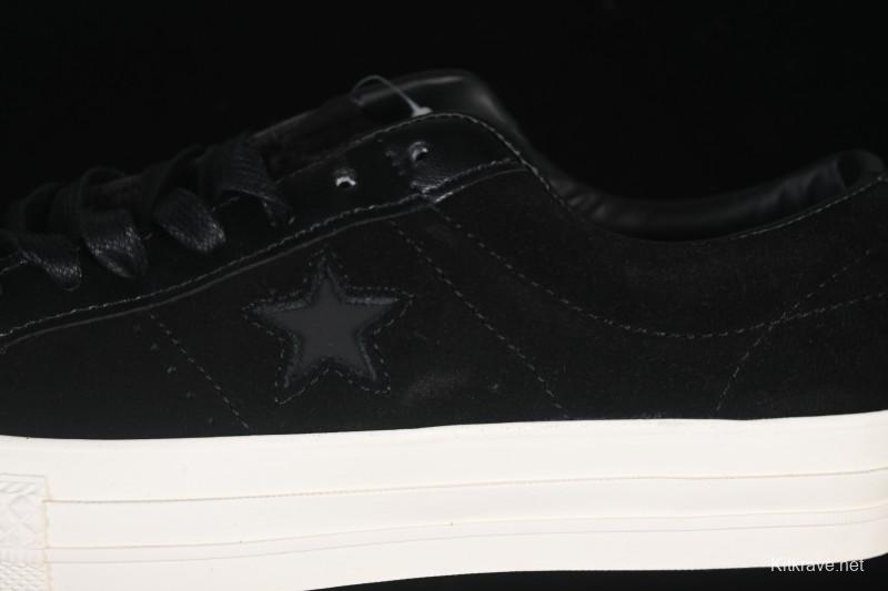 Converse One Star Suede Black Low Top Casual Skate Shoes - 149908C