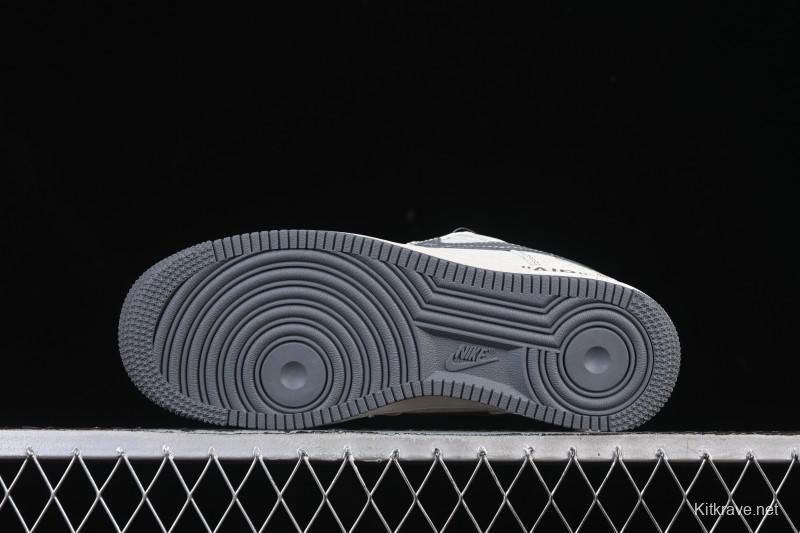 Nike Air Force 1 '07 Low LV Collaboration Beige Black Woven Label Casual Sneakers - CX5050-Y08