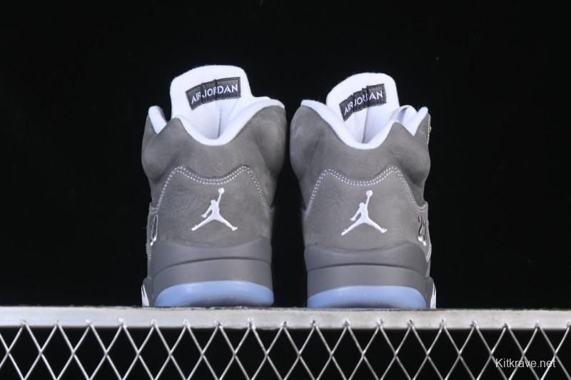 Nike Air Jordan 5 Retro Basketball Shoes with Wolf Grey Design - DD0587-002