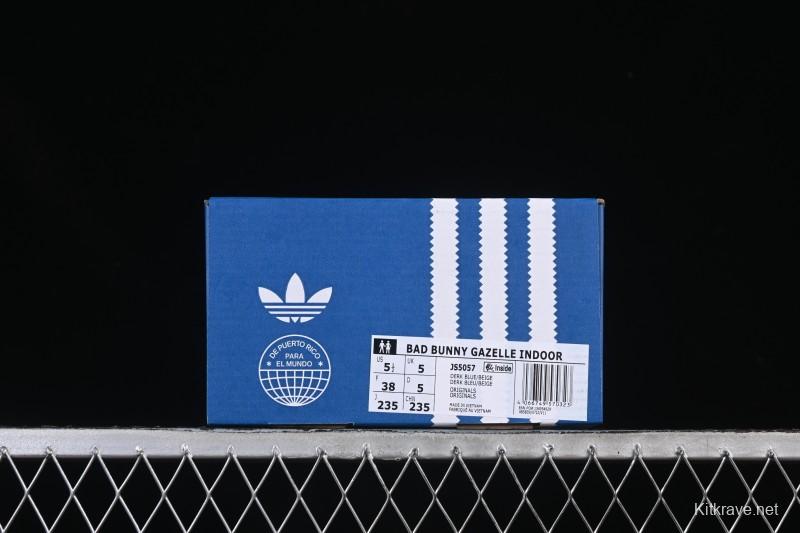 Adidas Bad Bunny Gazelle Indoor Retro Casual Slip-Resistant Wear-Resistant Low-Top Skate Shoes - JS5057
