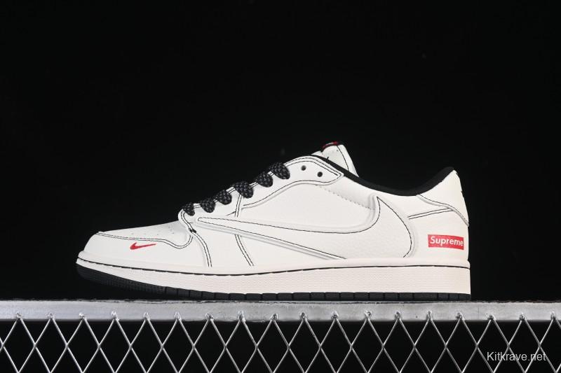 Nike Travis Scott x Fragment Design x Air Jordan 1 Low OG SP AJ1 Low Top Casual Sneakers - HH7518-089