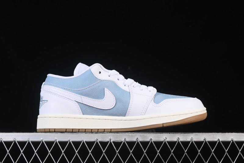 Nike Air Jordan 1 Low Denim Worn Blue Retro Basketball Shoes - HQ2004-400